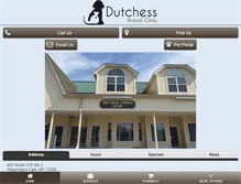 Tablet Screenshot of dutchessanimalclinic.com